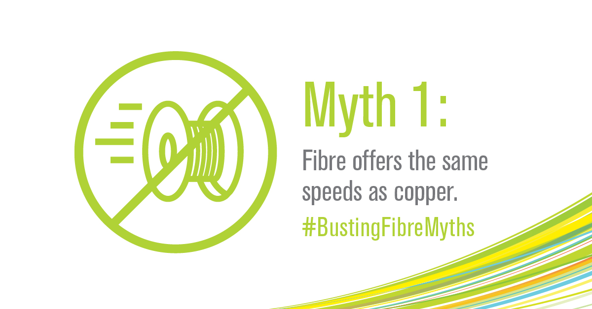 Fibre offers the same speeds as copper is a myth