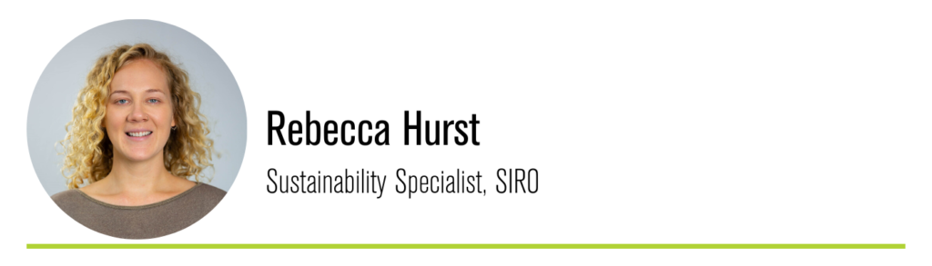 Rebecca Hurst SIRO sustainability specialist